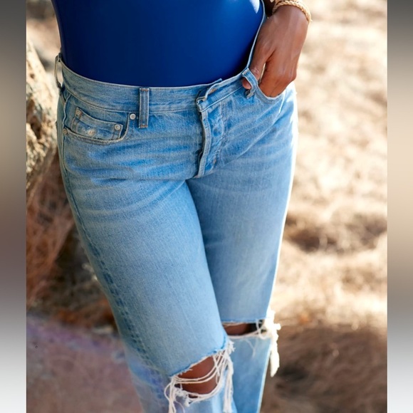 Outerknown S.E.A. Cali Vintage Straight Button Fly Organic Cotton Jeans 32 NWT - Picture 2 of 10